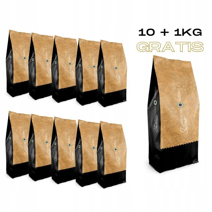 Káva zrnková Espresso Italiano Intenso Sada 10kg 1kg Bonus