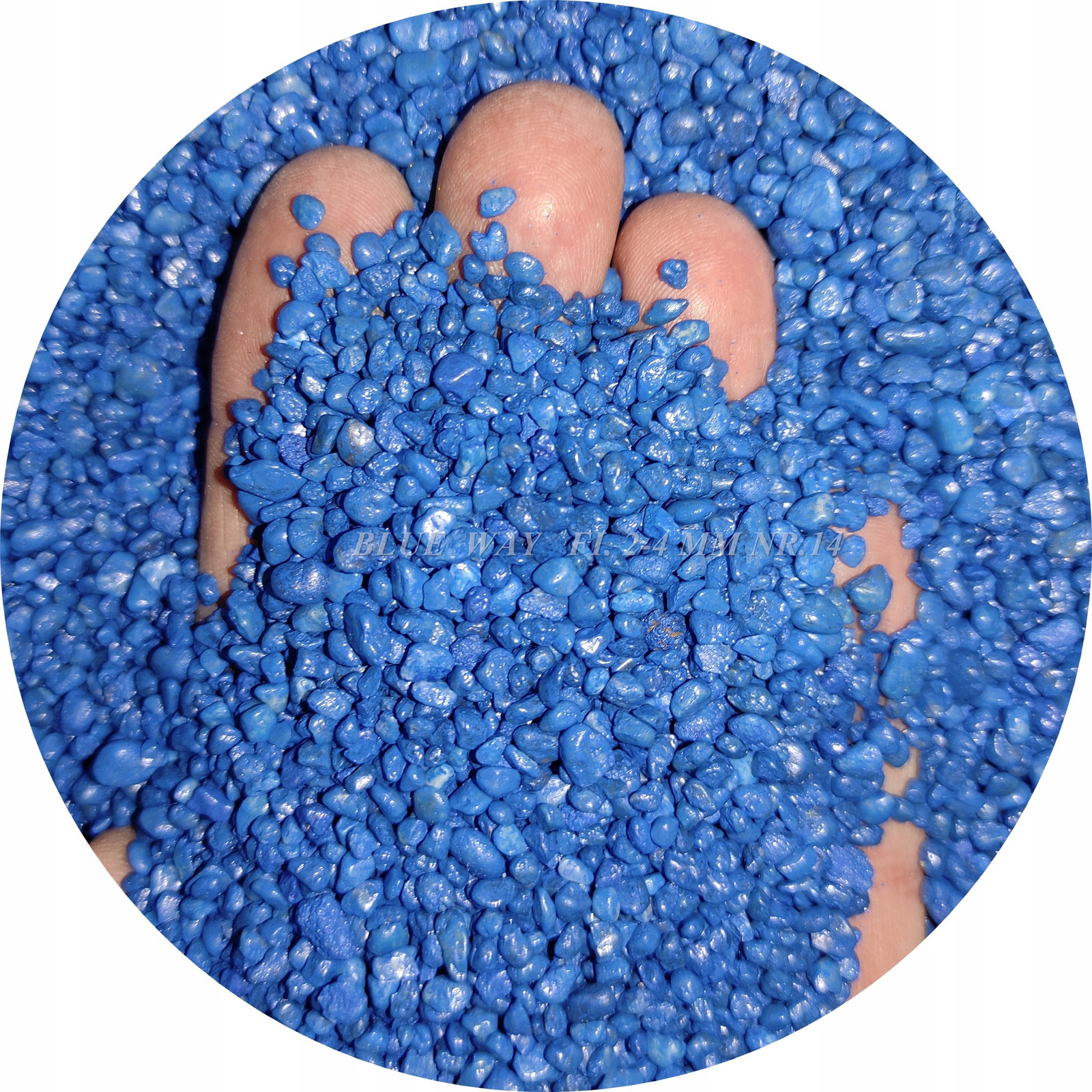 Stelivo Dekorativní Křemenné Safírové 2-4 mm blue way pro akvárium 24 Kg