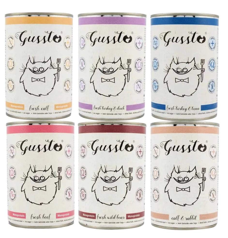 Gussto Cat Fresh Mokré krmivo pro kočky Mix 6x400 g