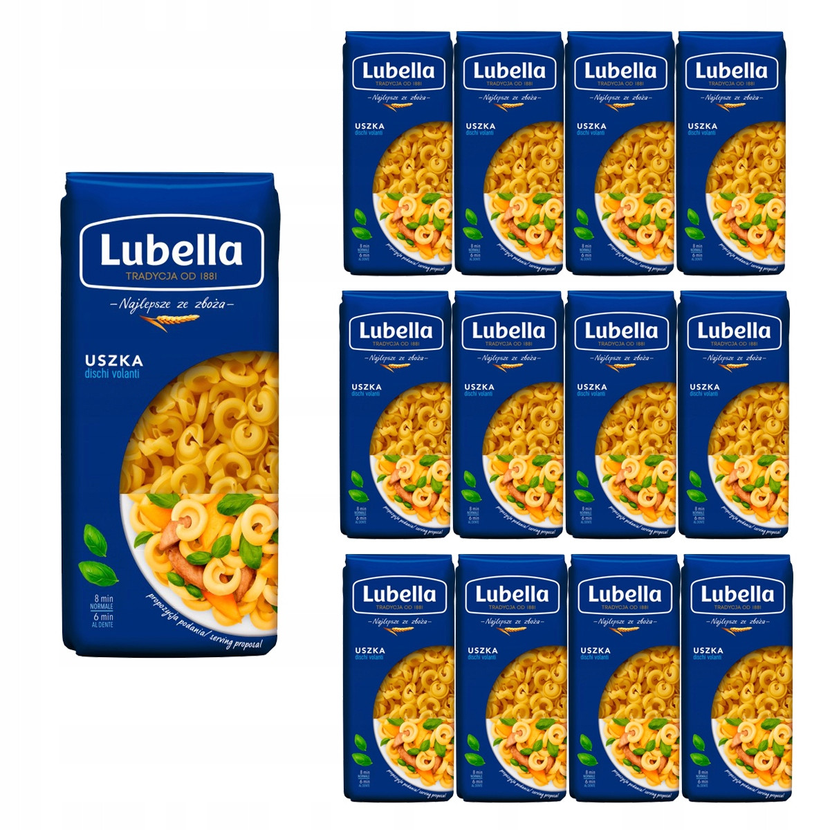 Lubella Těstoviny ouška 400 g x 12 kusů