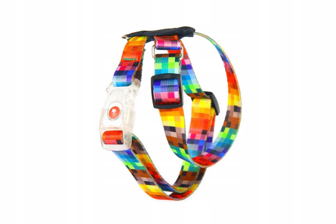 Procházkové postroje pro psa kůže pixel Led 25 40-60