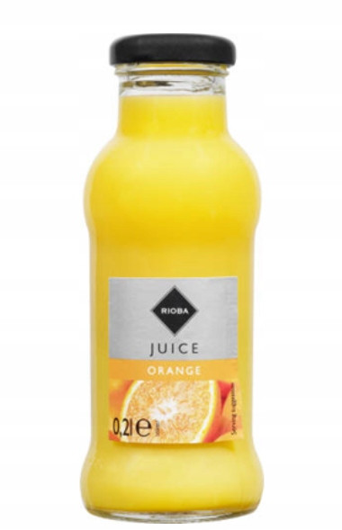 Rioba Pomerančový džus 24x200ml skleněná láhev