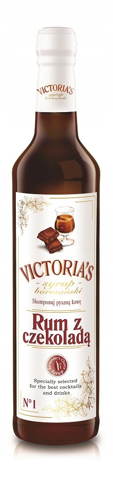 Sada 4x Victoria's Barmanský sirup Rum s čokoládou 490 ml