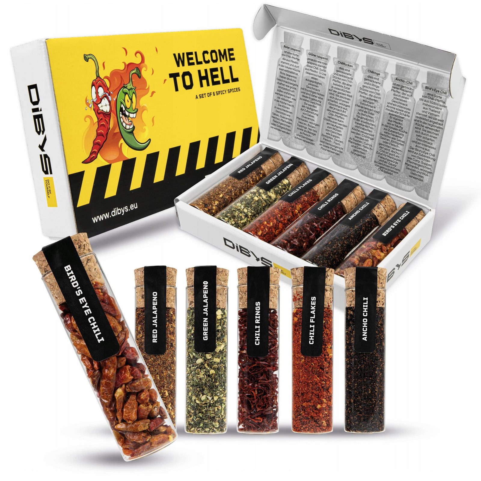 Koření Chilli Set 111G Paprika Ostrá Směs dárek Dibys