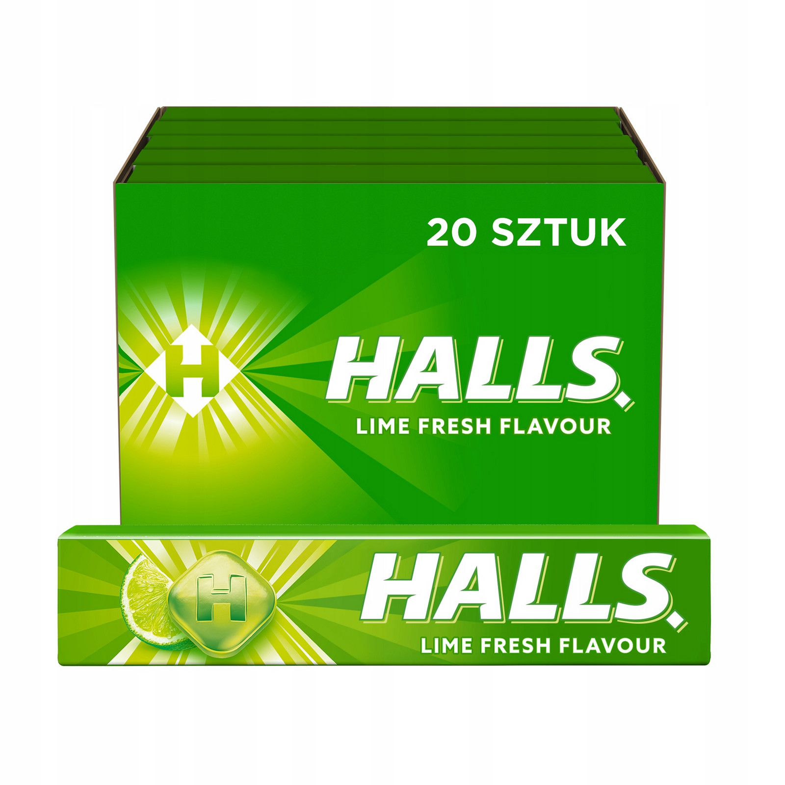 Halls Bonbóny s příchutí limetky 33,5 g x 20 kusů