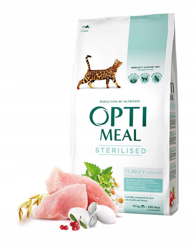 Optimeal Sterilised Premium kompletní suché krmivo pro kočky 10kg