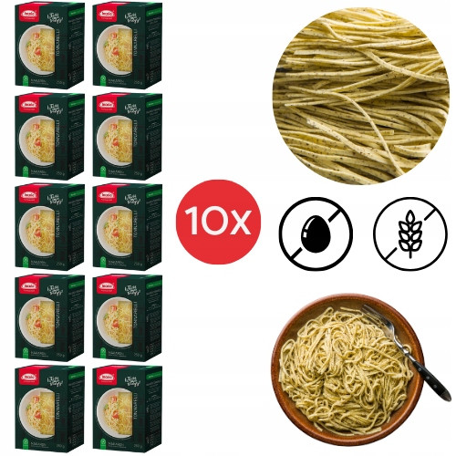 10xBEZLEPKOVÉ Těstoviny Tonnarelli Incola 250G Bez Vajec Laktózy Sójové Pšenice