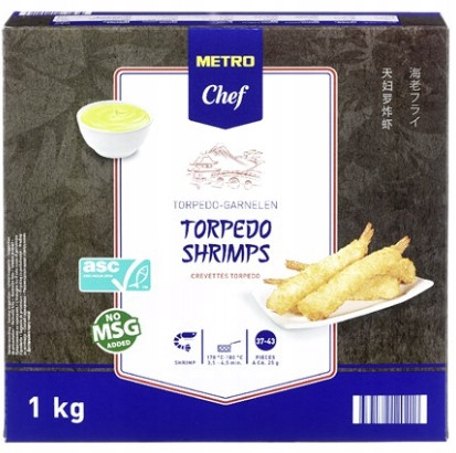 Metro Chef Torpedo Mražené krevety balení 1 kg