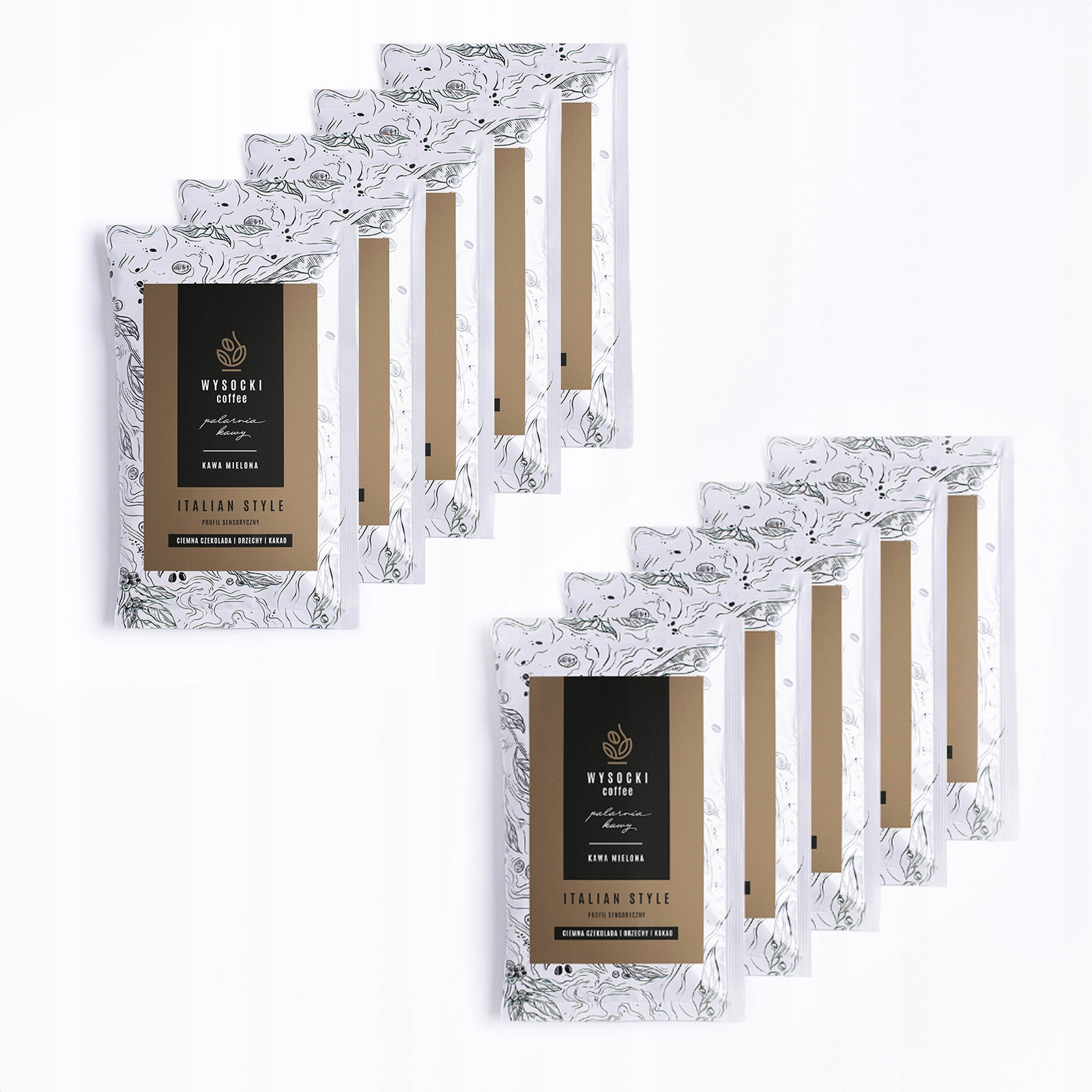 Italian Style Káva Sáček Arabica A Robusta Mletý 70 g x 10 kusů