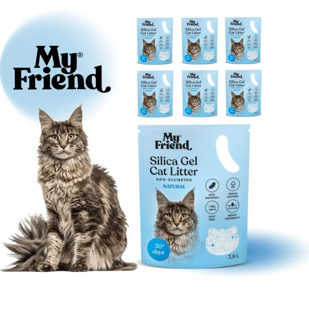 My Friend stelivo silikonové pro kočky Silica Natural 3,8l Balíček x7