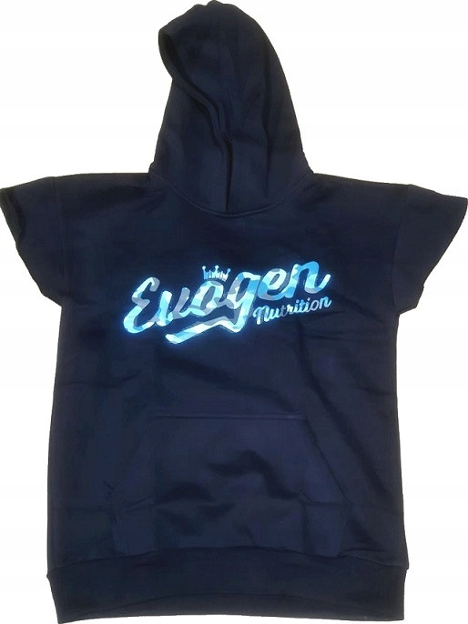 Pánská mikina s kapucí s rukávem a čepicí, modrá Camo Script velikost XL