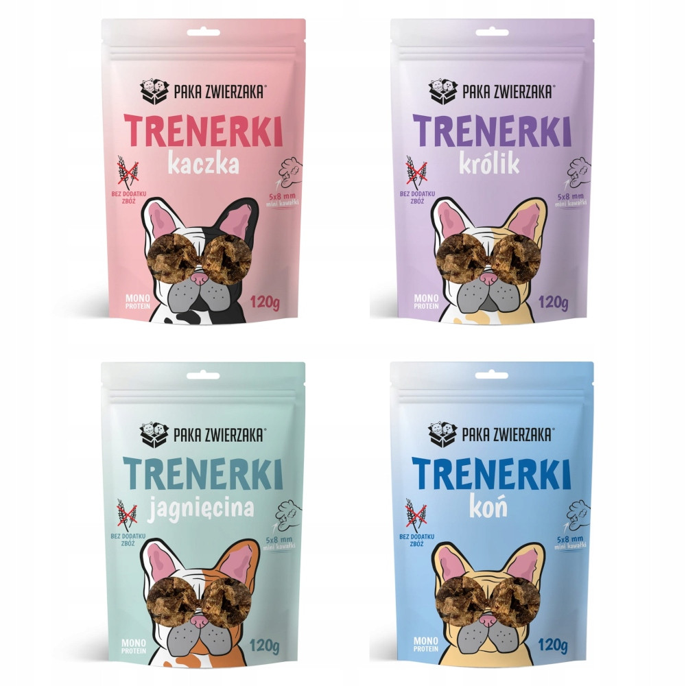 Psí pamlsek Paka Zwierzaka pamlsek trenérky mix chutí 4x120 g