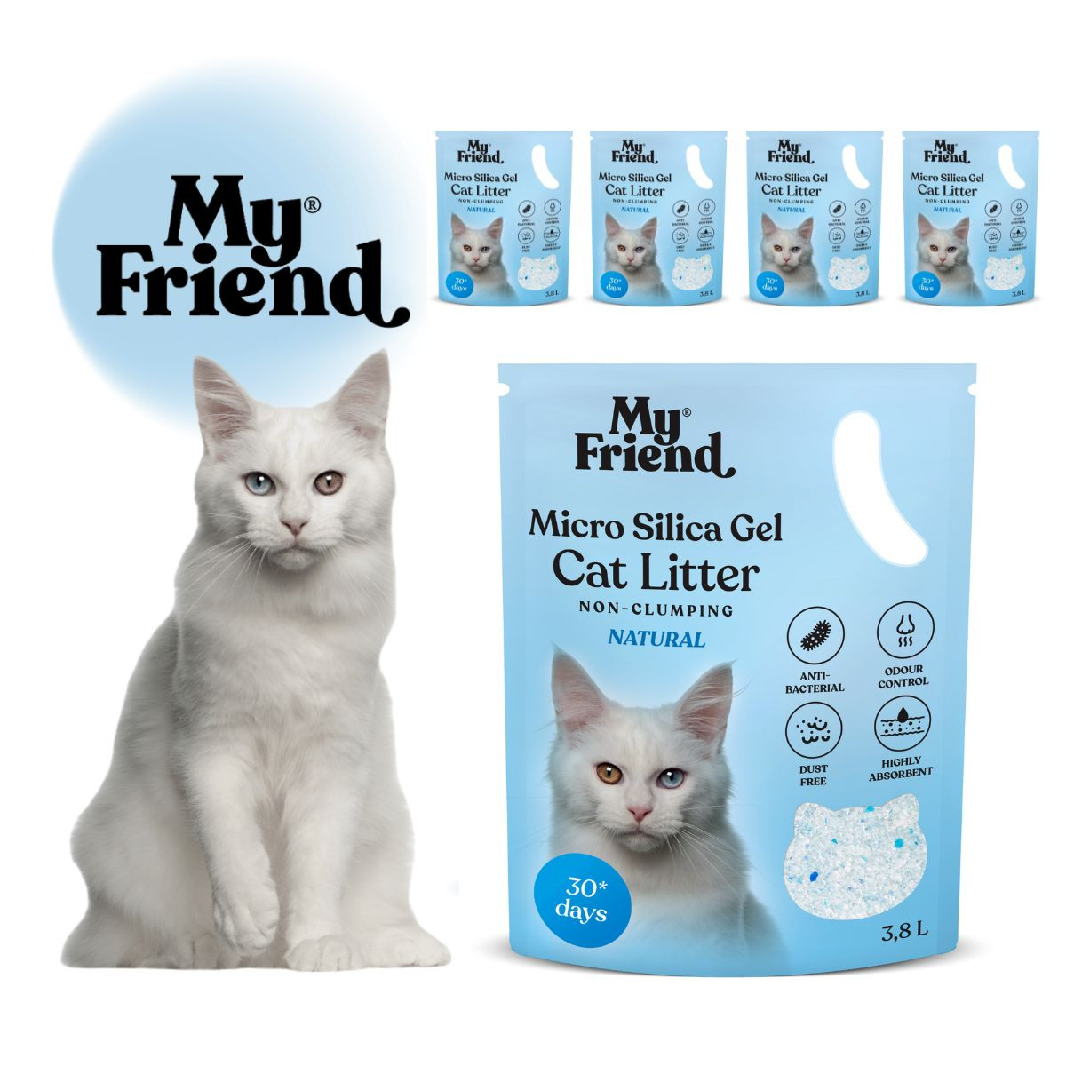 Silikonové stelivo My Friend Micro Silica 5 x 3,8l 19litrů Micro Jemné