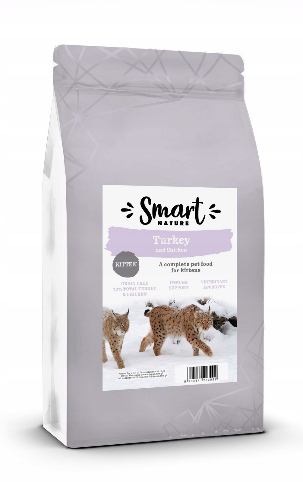 Smart Nature Bez obilovin 70 % Maso pro koťata 5 kg