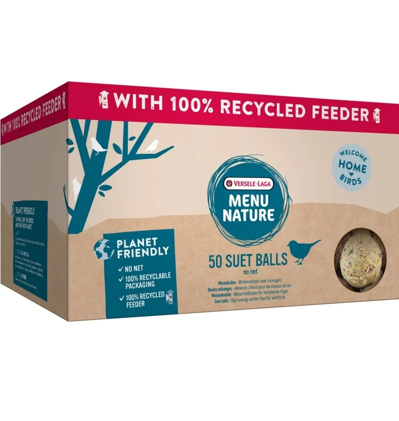 Versele-laga Menu Nature 50 kuliček s opakovaně použitelným krmítkem 4,5 kg