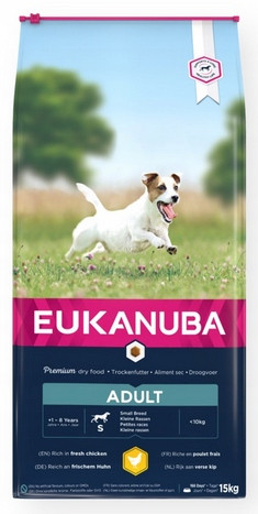 Eukanuba Active Adult Small Breed Bohaté na čerstvé kuře 15kg