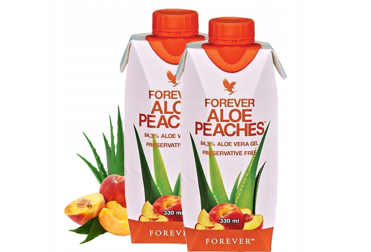 Forever Aloe Peaches šťáva aloe broskvová 330ml x2ks