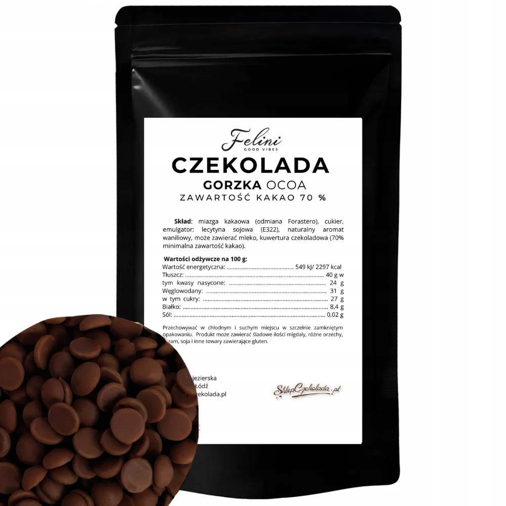 Felini hořká čokoláda Ocoa 70% 1 kg
