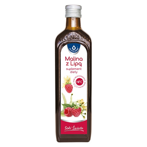 Šťáva malina s lípou, Oleofarm, 490ml
