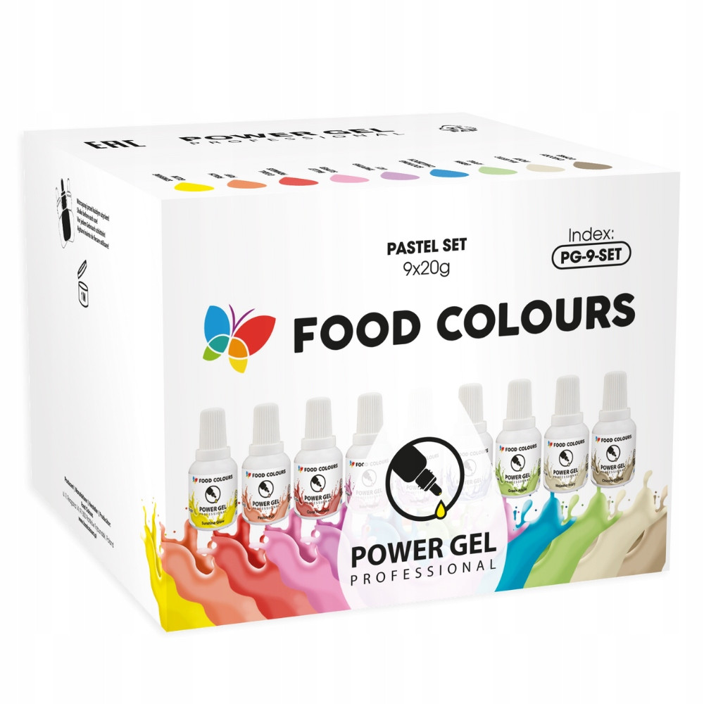 Food Colours PowerGel pastel set 9x20g