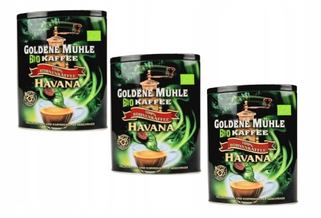 3xZrnková káva Goldene Muhle KawaBIO 400 g