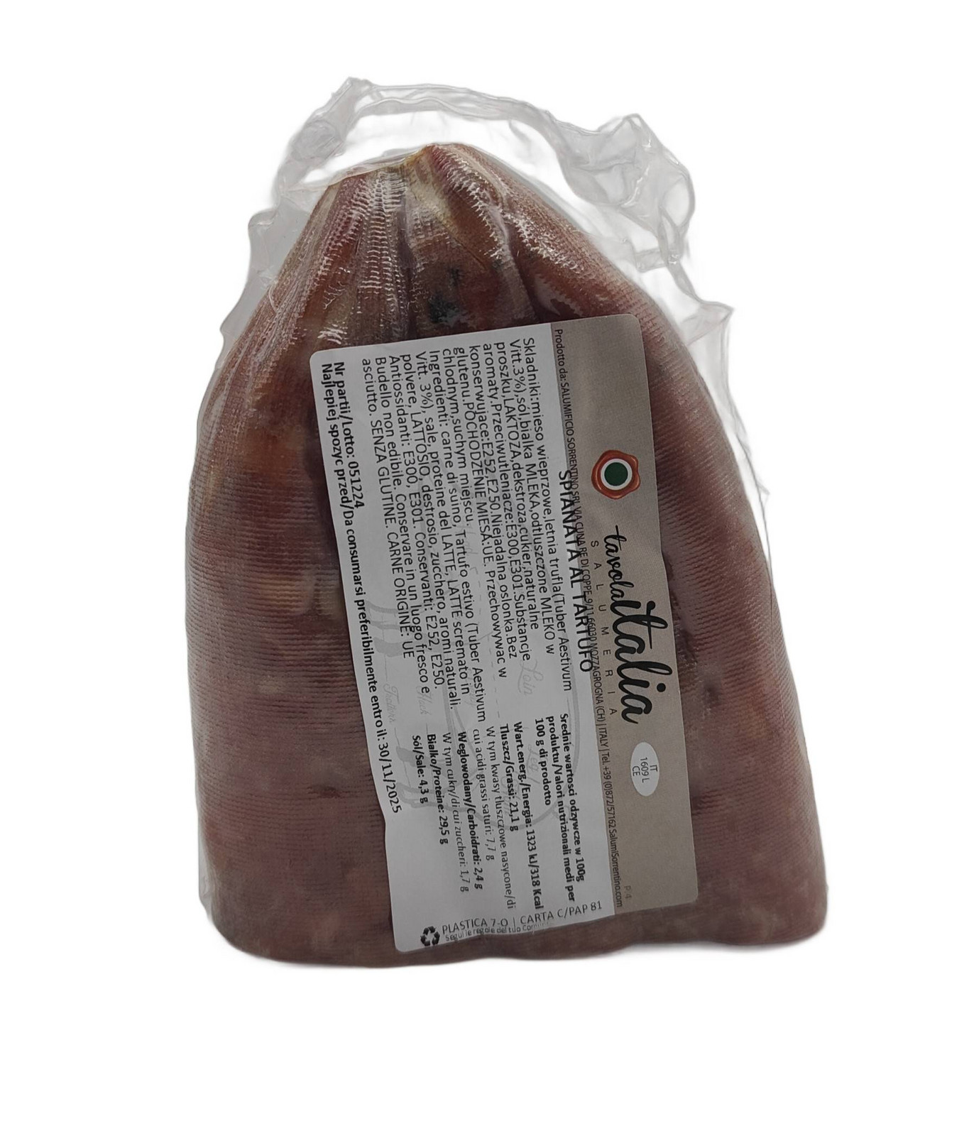 Spianata al Tartufo 900 g – přímo z Itálie!