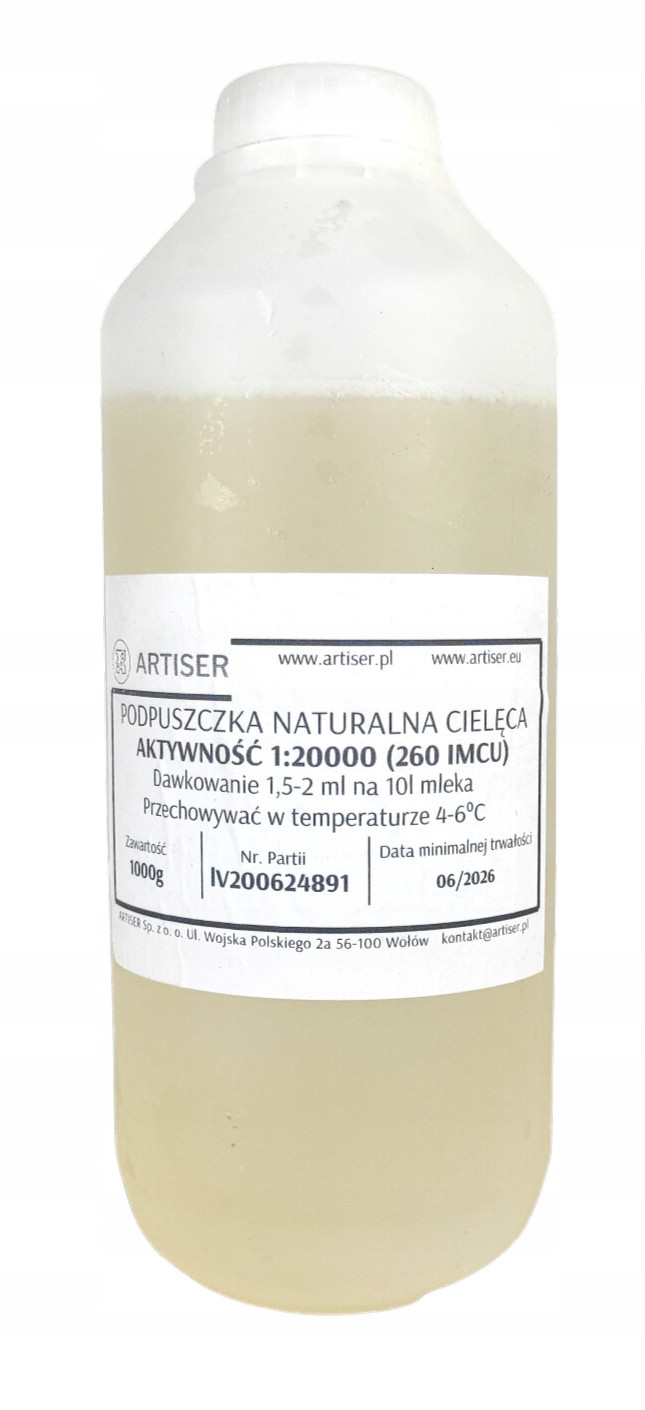 Silný syřidlo přírodní telecí 260 Imcu (1000 g)