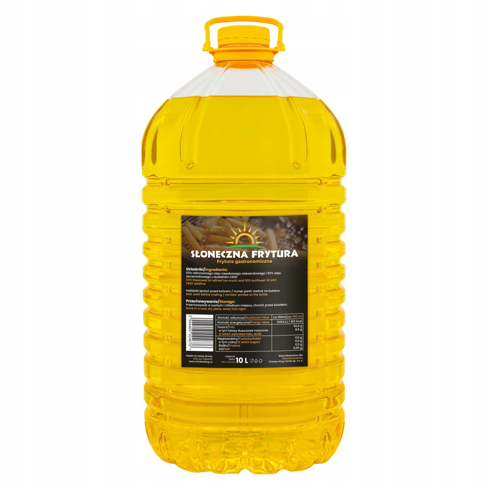 Slunečnicově řepková fritéza tekutá 10 l, gastronomická, Chicken King