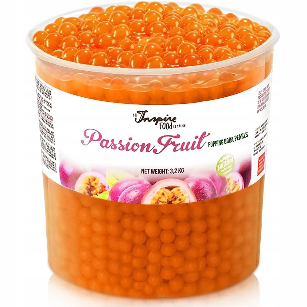 Bubble Tea praskající ovocné kuličky molekulární kaviár poping bob Marakuja