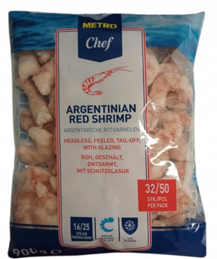 Metro Chef Argentinské krevety 16/25 surové 900 g