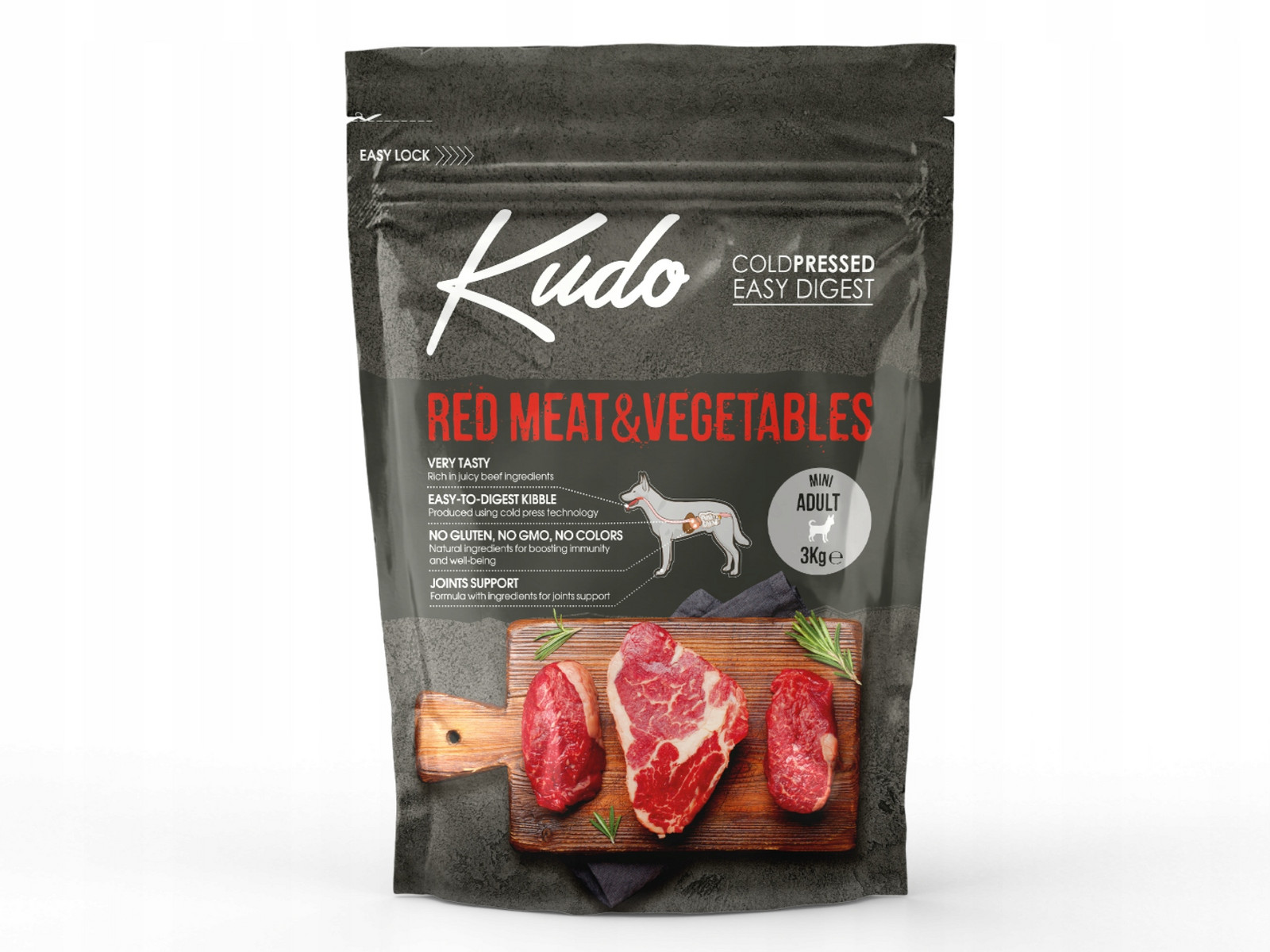 Krmivo Kudo Cold Pressed Červené maso&Zelenina Mini Adult 3kg