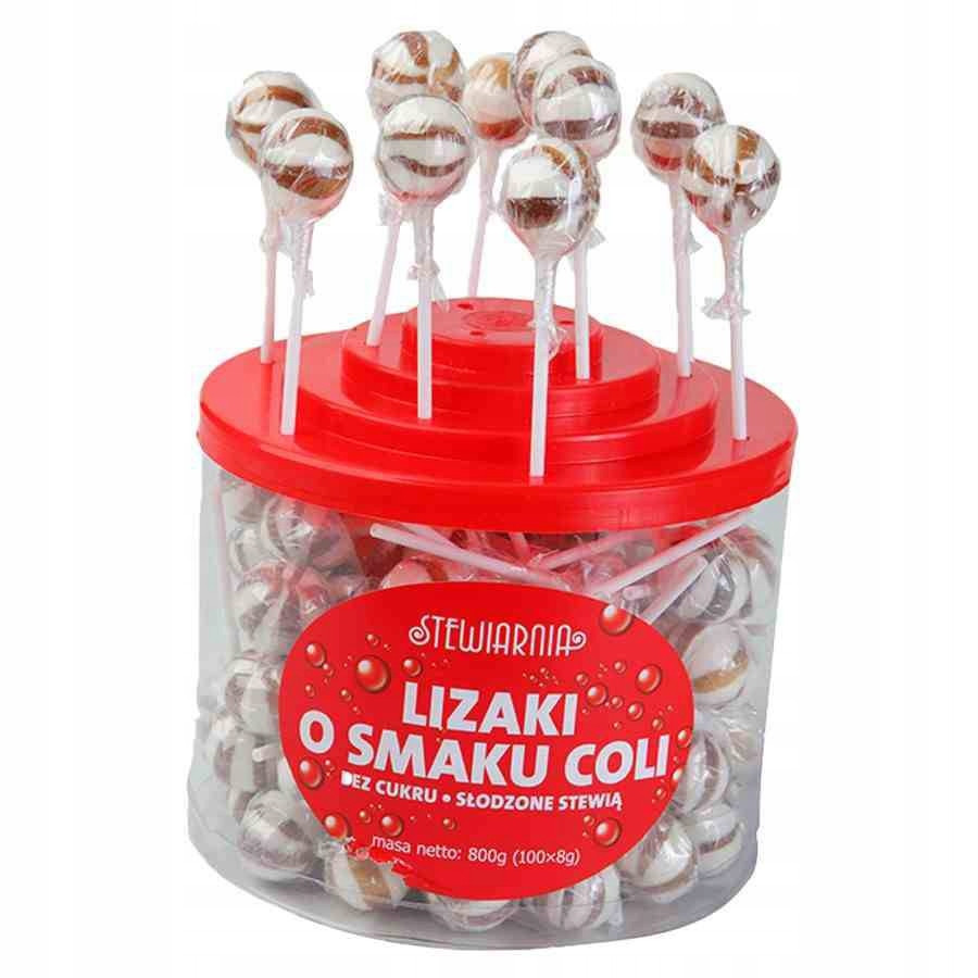 Lízátka s příchutí coly bez cukru, 800g