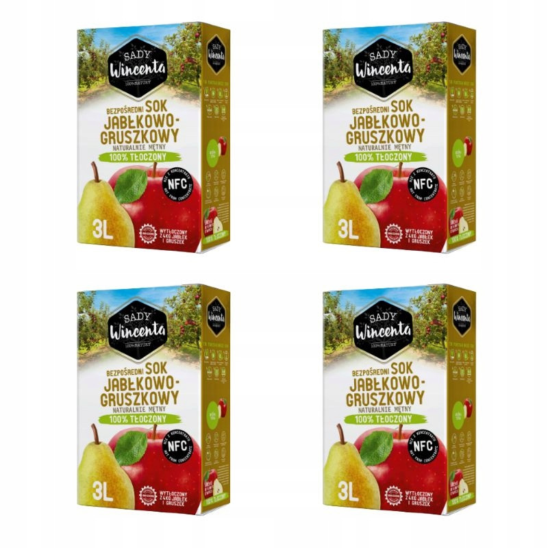 Jablečno-hruškový Džus 3 l, 100% lisovaný, Nfc
