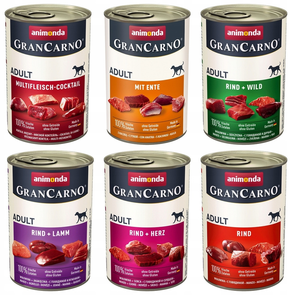 Animonda Grancarno Adult MIX 6 Příchutí 12X400G