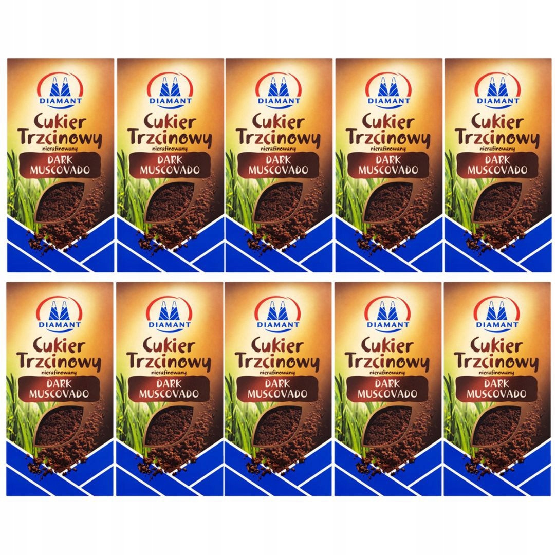 Diamant Dark Muscovado Cukr třtinový nerafinovaný 500 g x 10 kusů
