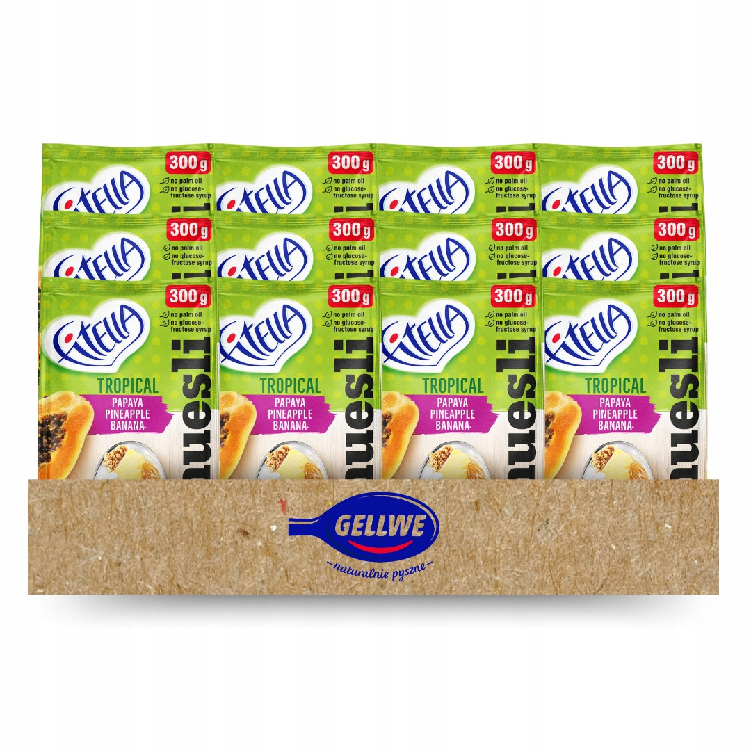 Fitella Musli s ananasovou papájou a chia semínky 300 g x 12 kusů