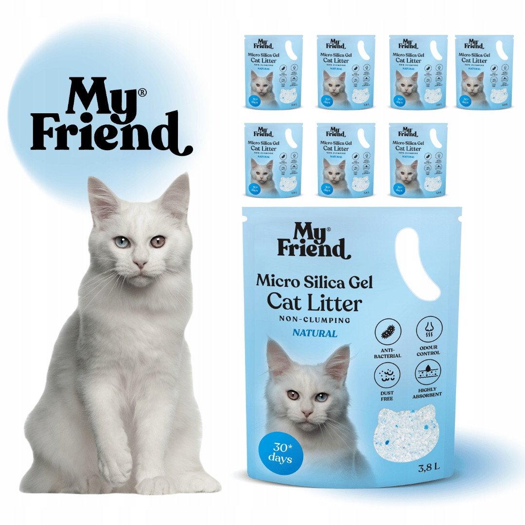 My Friend stelivo Micro Silica Natural 3,8 l Balíček x8 pamlsek Sweeties