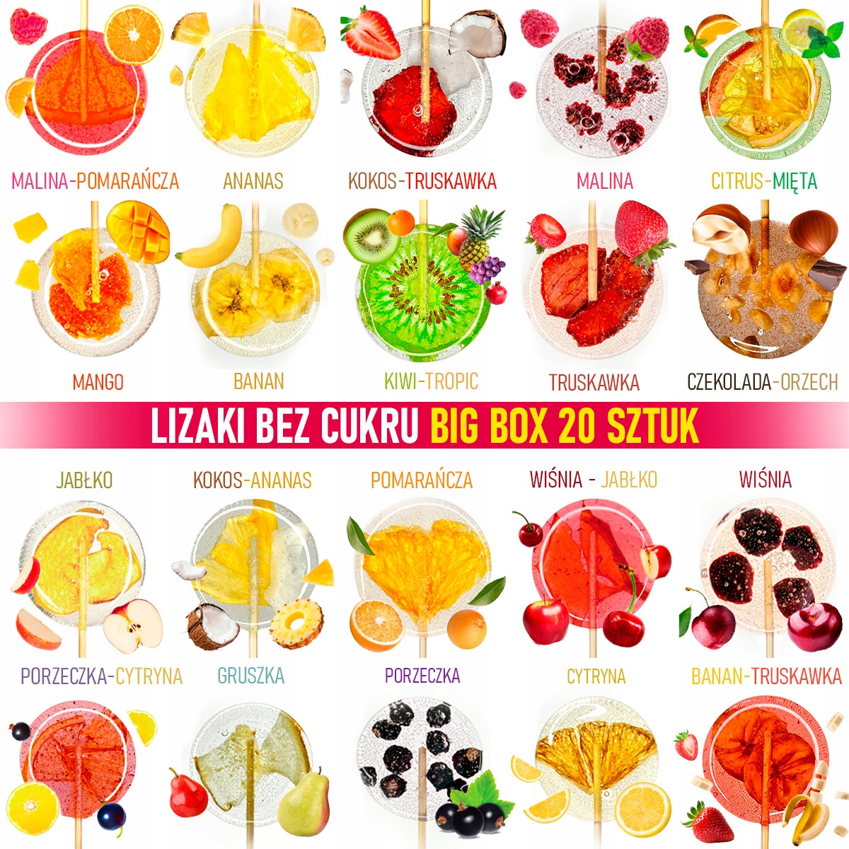 Sada Full Box TimPops s 20 lízátky (bez cukru)