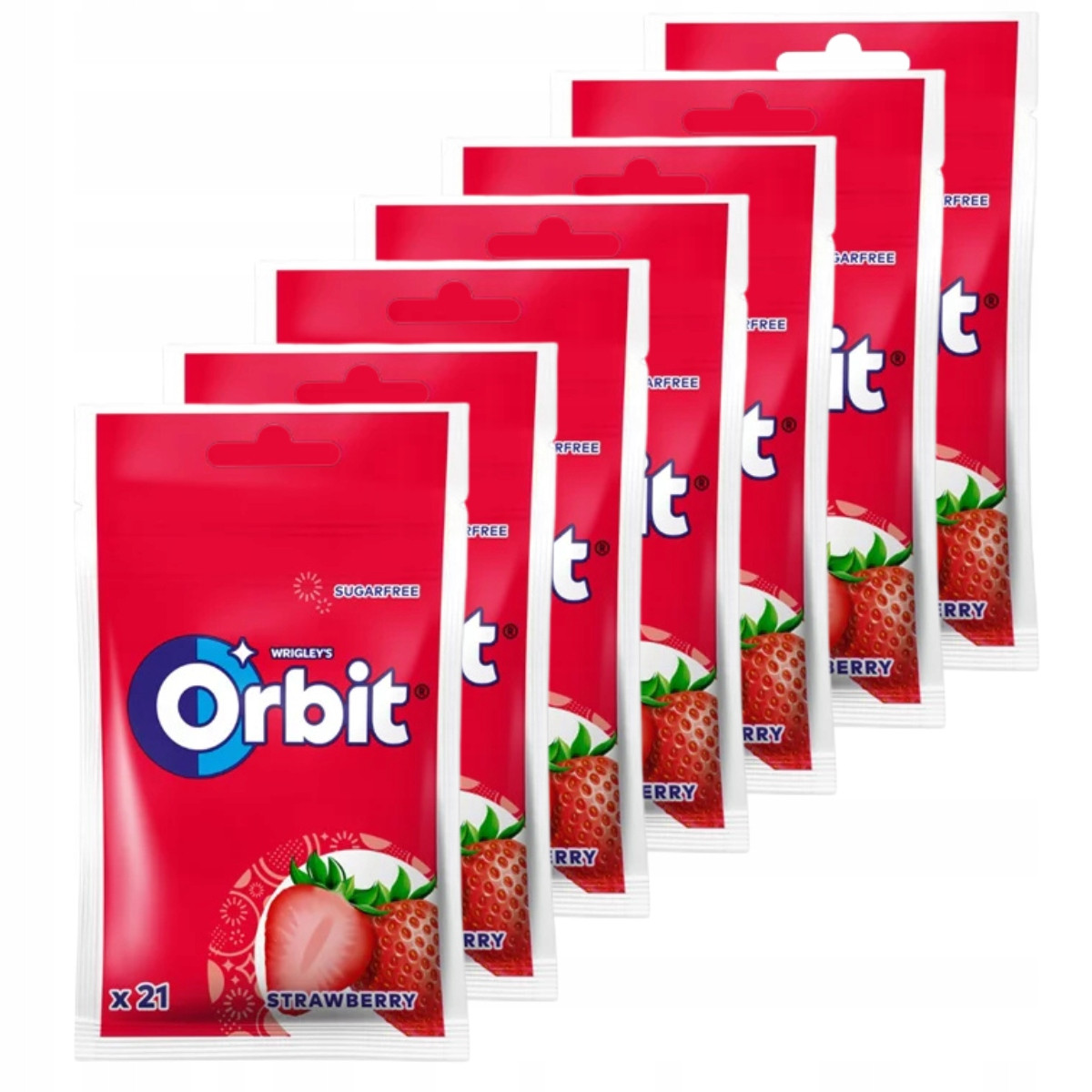 Orbit Strawberry Bezcukrová žvýkačka 29 g x 22 kusů