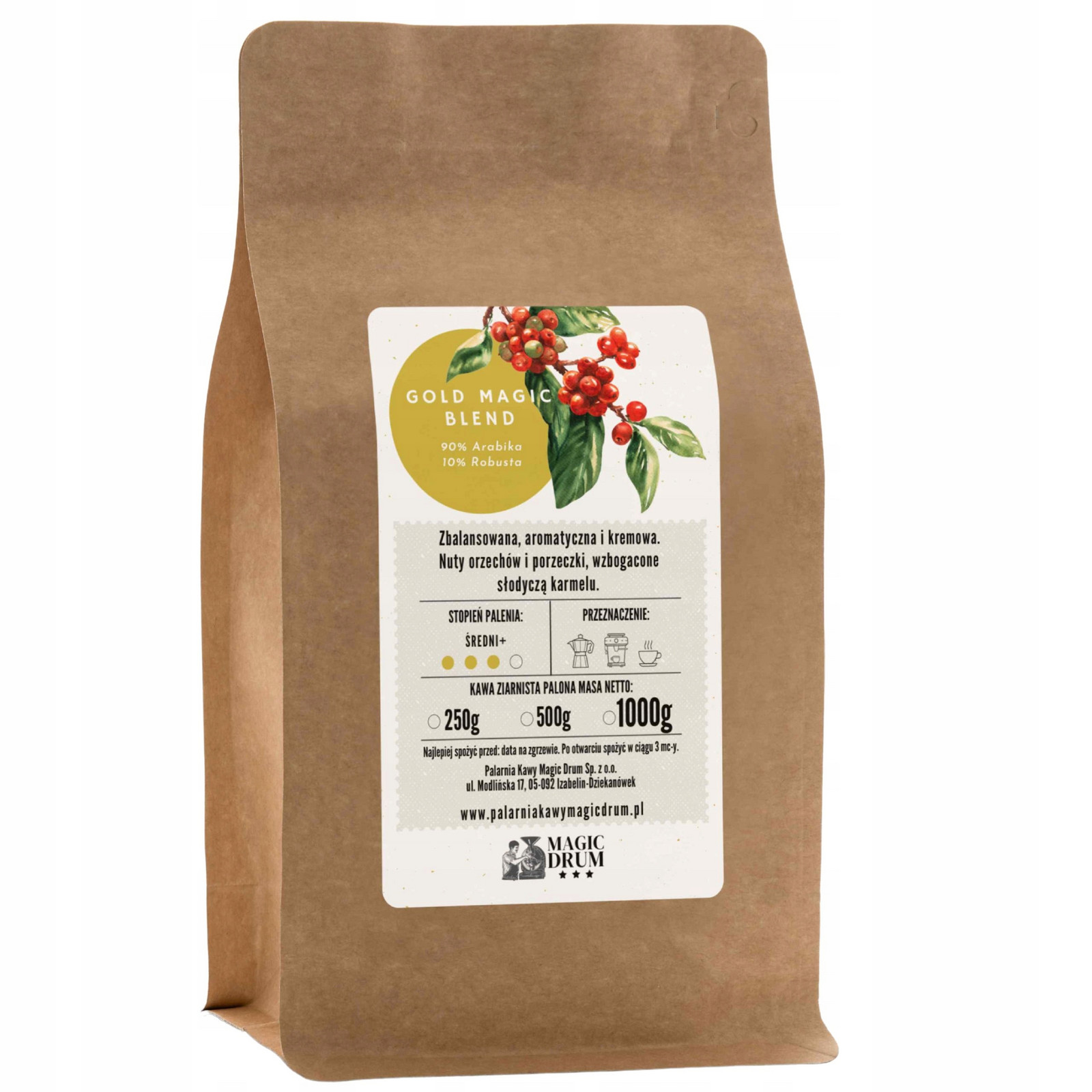 Káva zrnková Gold Magic Blend 500g