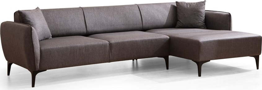 Tmavě šedá rohová pohovka Belissimo, pravý roh – Balcab Home