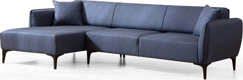 Modrá rohová pohovka Belissimo, levý roh – Balcab Home