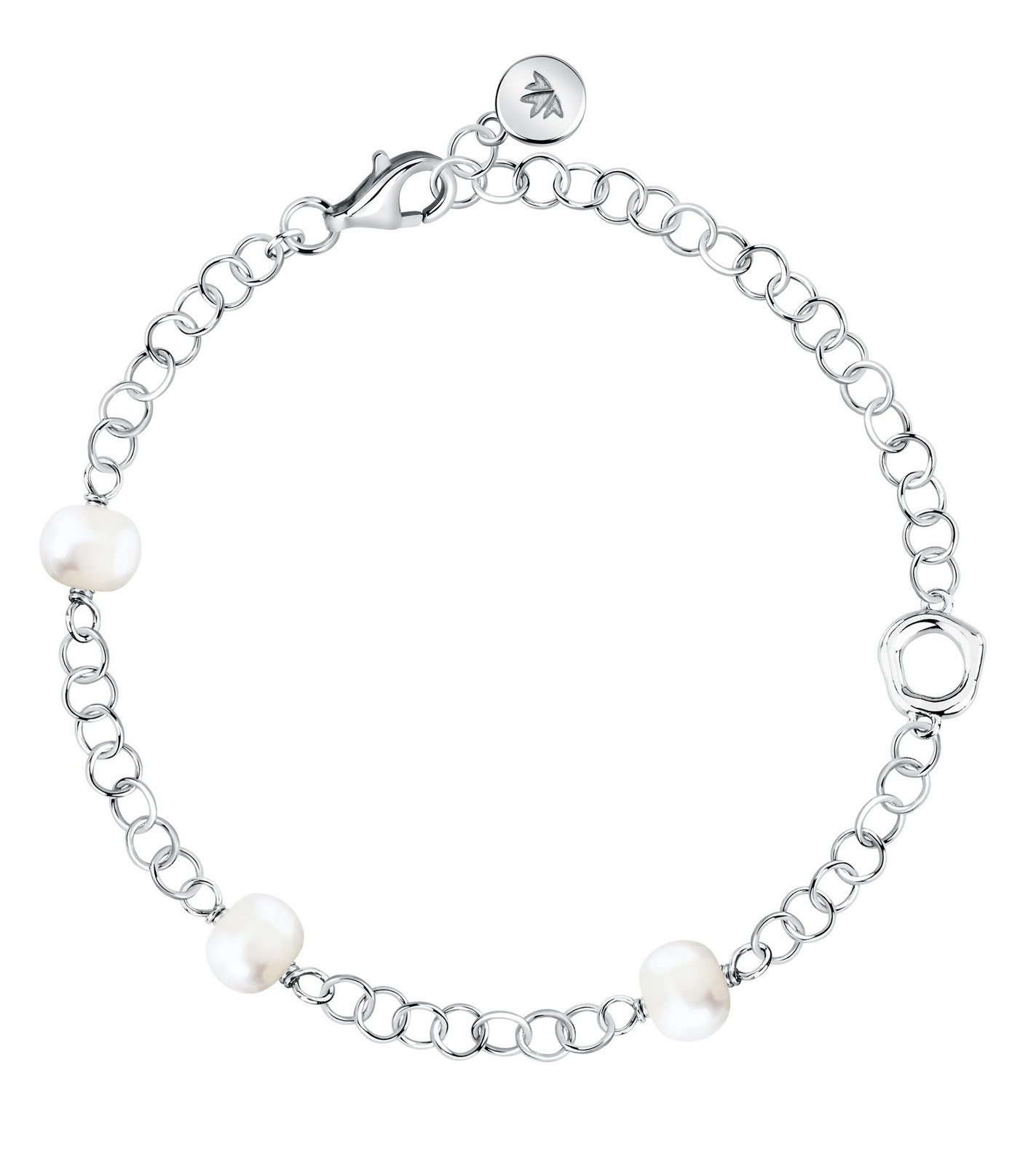Morellato Fashion stříbrný náramek s říčními perlami Perla SXU49