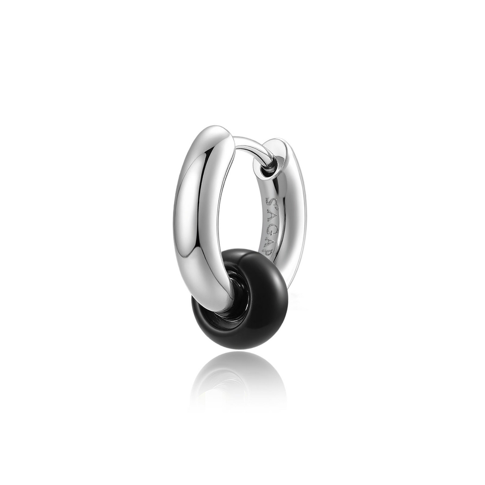 S'Agapõ Ocelová single kruhová náušnice 2v1 Rogue SRG33