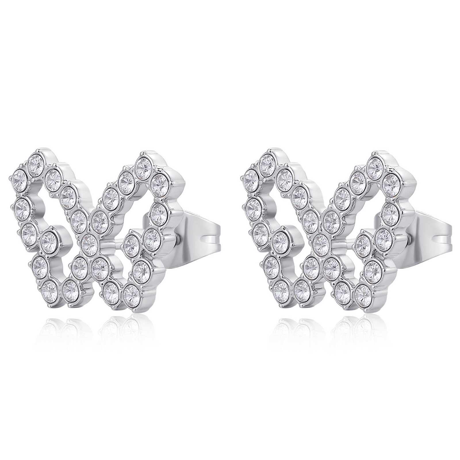 S'Agapõ Oslnivé náušnice s krystaly Motýl Twinkle SWN29