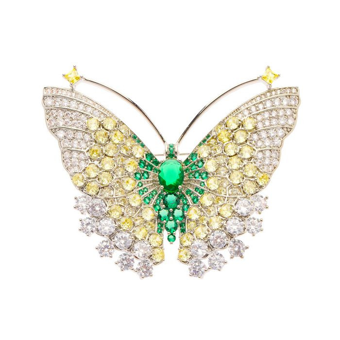 Oliver Weber Zářivá brož s krystaly Motýl Monarch 58058