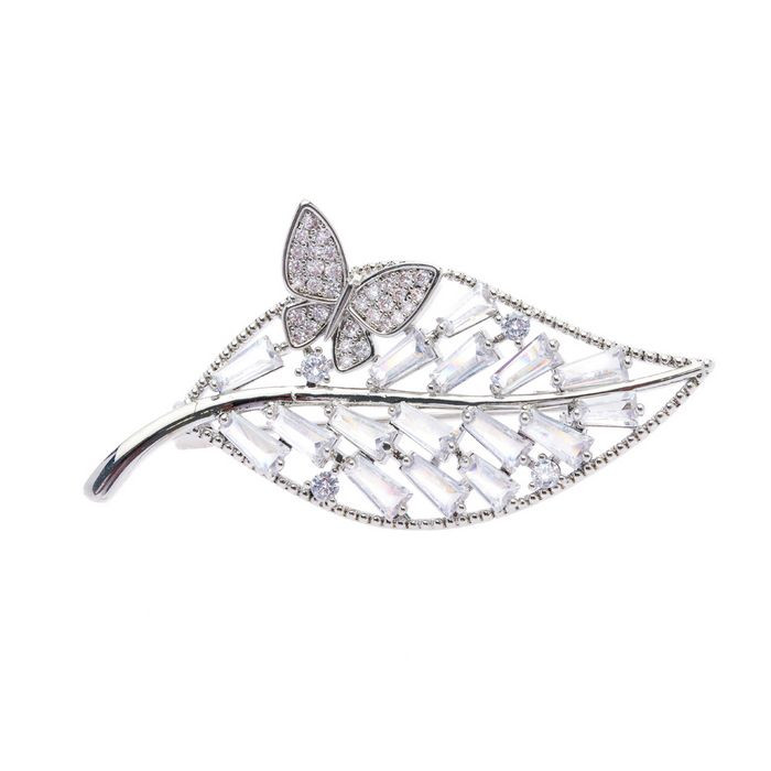 Oliver Weber Krásná brož s krystaly Leafy 58066