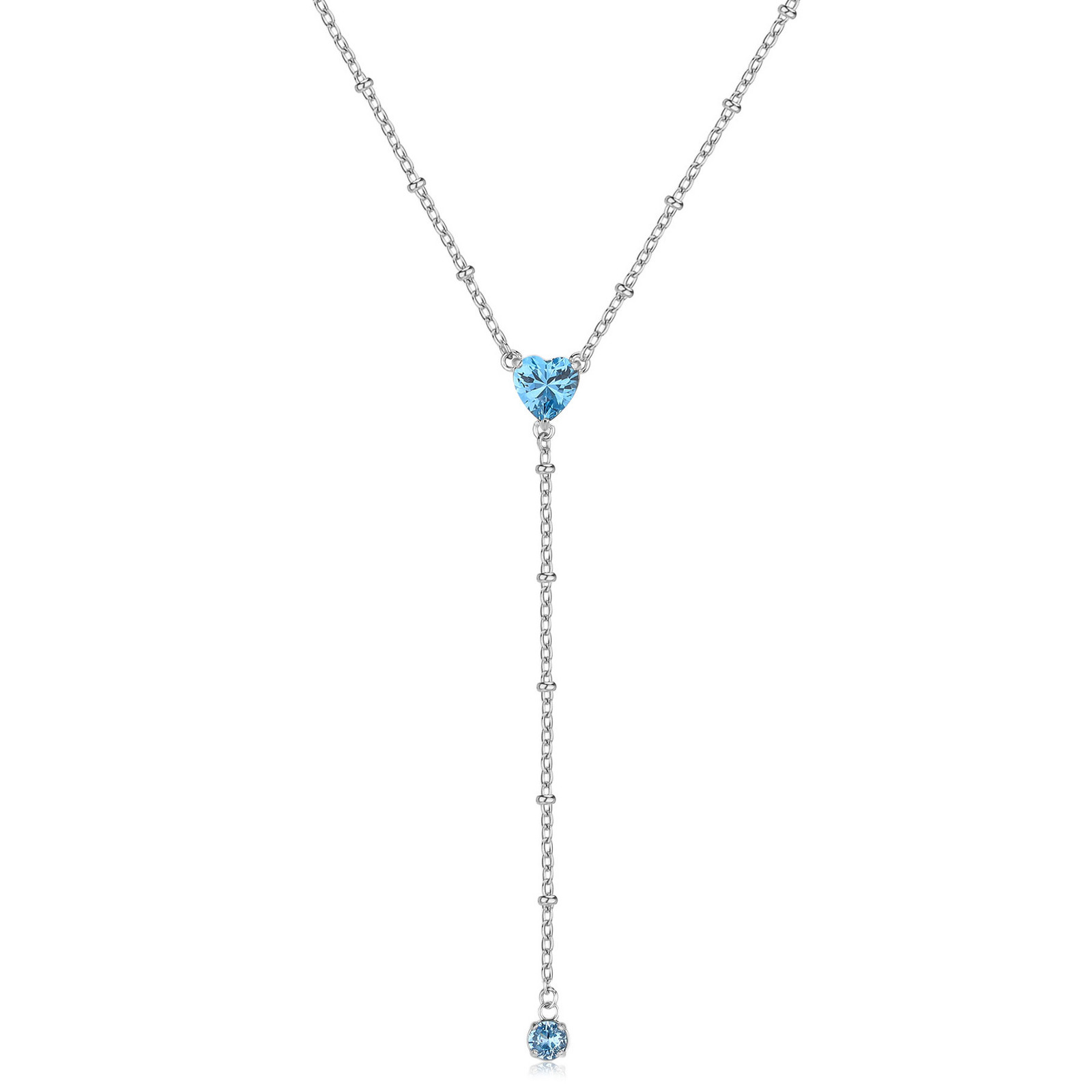 S'Agapõ Něžný ocelový náhrdelník s kubickými zirkony Dazzly SDZ133