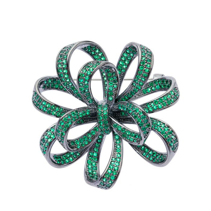 Oliver Weber Třpytivá brož s čirými krystaly Whorl 58052