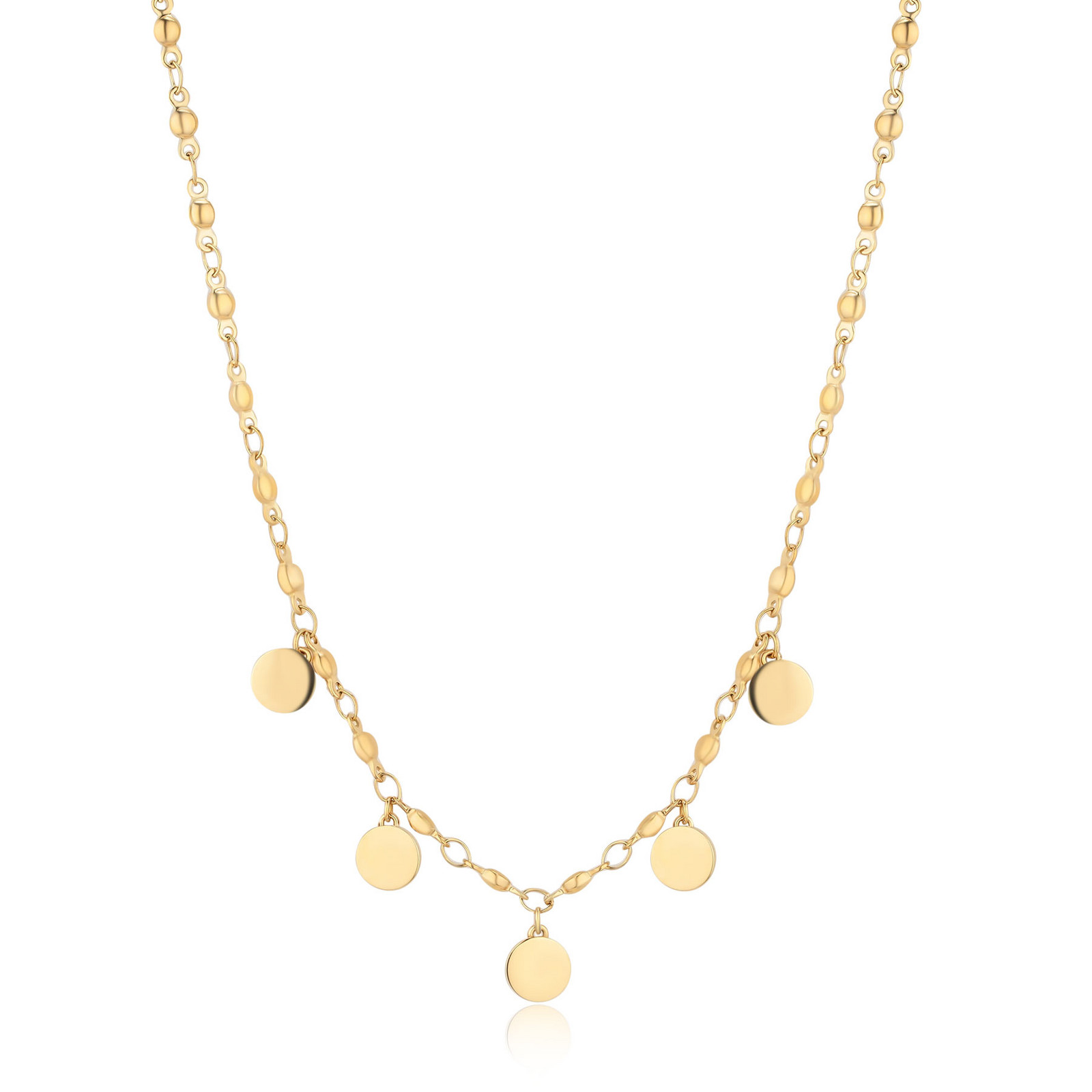 S'Agapõ Pozlacený ocelový náhrdelník s penízky Elysium SUM02